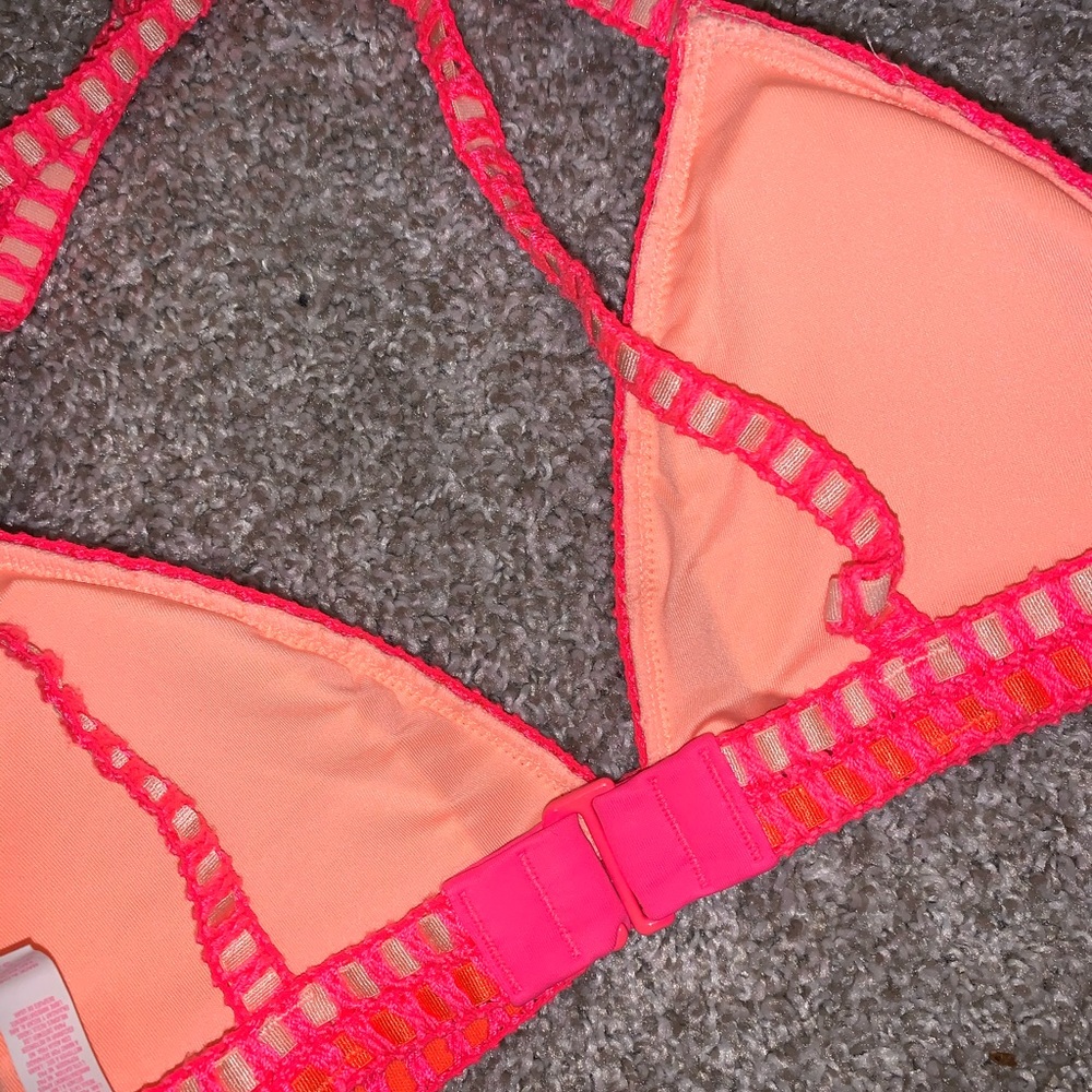 Victorias Secret Pink & Orange Bikini Top size S - Picture 6 of 7